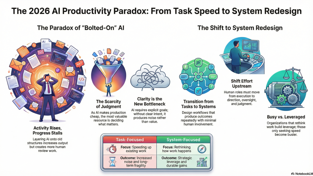 The Productivity Paradox: Why Bolting AI Onto Old Ways of Working Fails